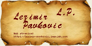 Ležimir Pavković vizit kartica